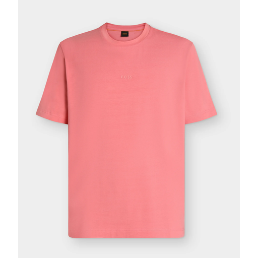 Boss Relaxed-fit T-shirt with a Layered Logo Print - Light/Pastel Red