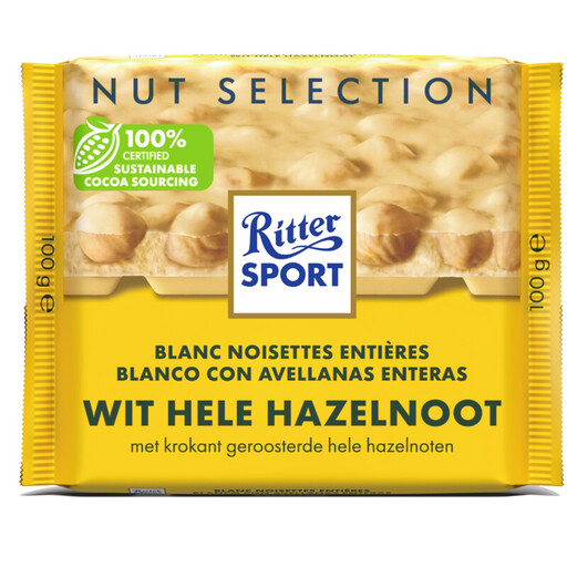 Ritter Sport Wit Hele Hazelnoot