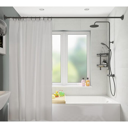 Croydex Shower Curtain Polyester White 180x180cm