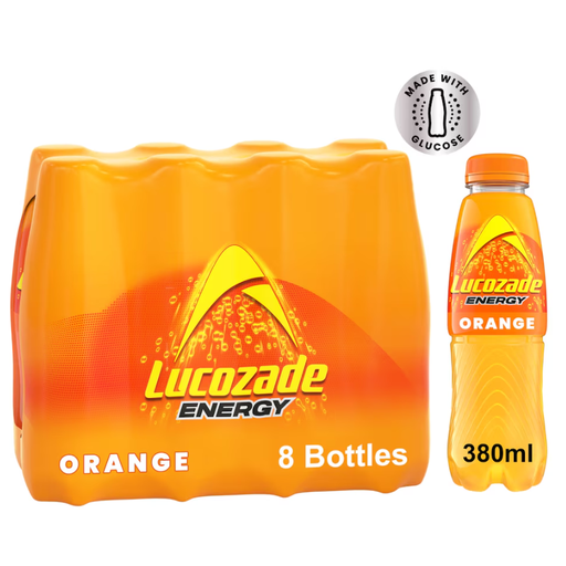 Lucozade Energy Orange pack of eight 380ml drinks