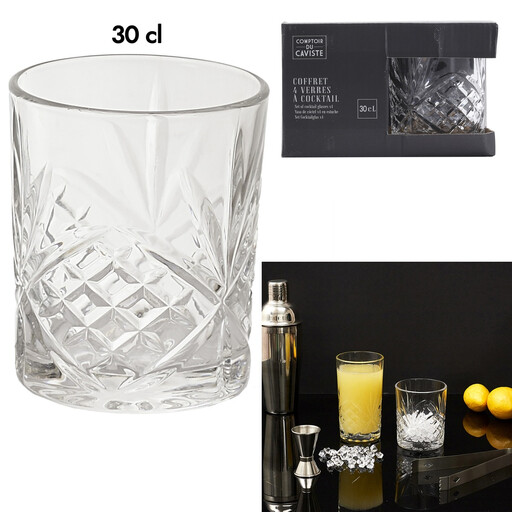 Set of 4 Cocktail Glasses (34 cl)