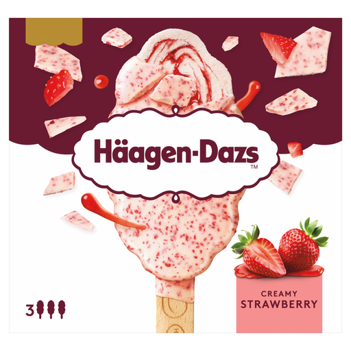 Haagen-Dazs Creamy Strawberry Ice Cream Sticks