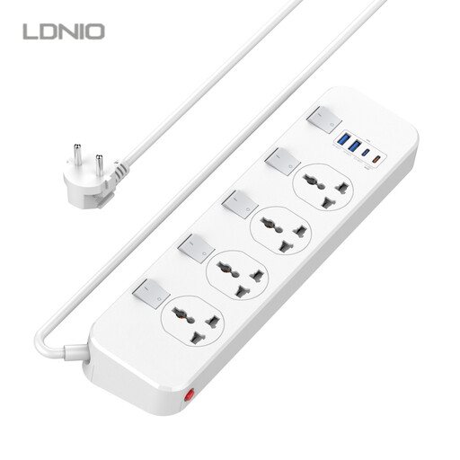 LDNIO SC4408C 4-Way Power Strip with Independent Switches