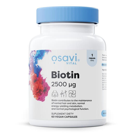 Osavi Biotin Hair Skin & Nails 2500mcg Vegan Beauty Support Capsules