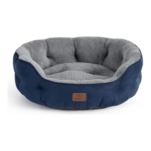 BEDSUREPetBed-SolidColor-RoundCatBed51x48x15SNavyBlue
