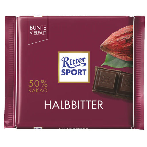 Ritter Sport Variety Semi-Sweet 100g
