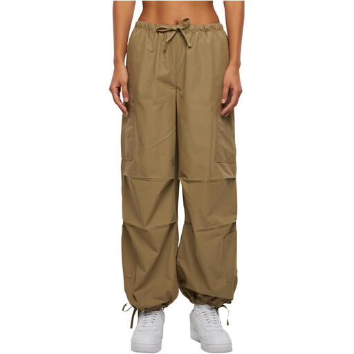 Urban Classics Ladies Cotton Cargo Parashute Pants Cargo Trousers khaki 5XL