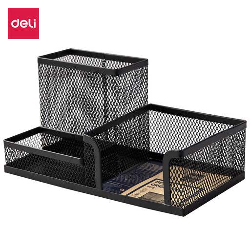 Deli Organisateur de Bureau Multifonction, Noir