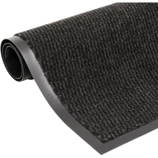 vidaXL Square Tufted Doormat - 60 x 90 cm, Black