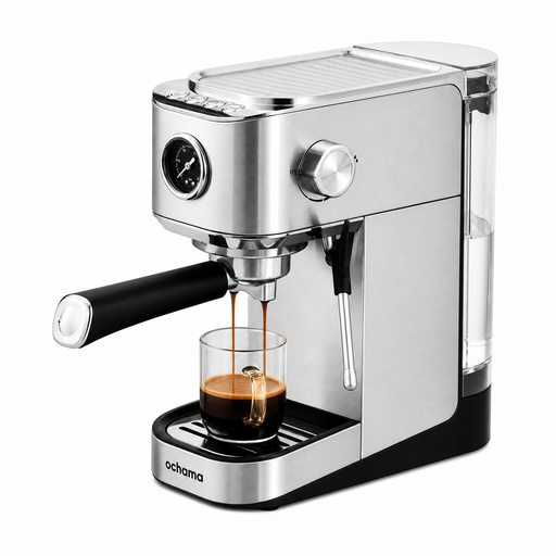 ochama Semi?Automatic Espresso Machine, 20Bar High?Pressure Extraction