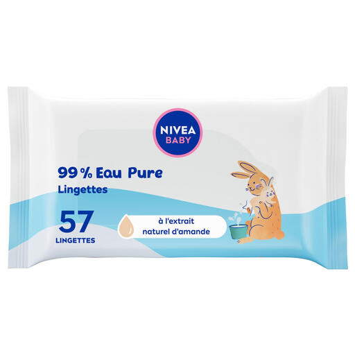 Nivea Baby Body & Face Wipes 99% Pure Water 57 Wipes