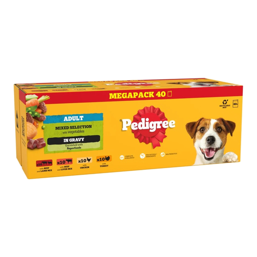 Pedigree Adult Wet Dog Food Mixed in Gravy Mega Pack