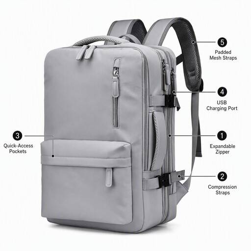 Sac à dos business extensible pour voyage