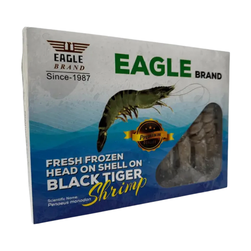 Eagle Head-On Shell-On Black Tiger Prawns 16-20 per kg 1kg