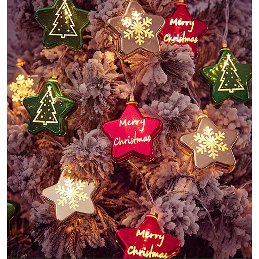 Red, green and white LED Christmas decorative light chain