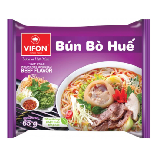 VIFON Instant Rice Vermicelli Beef Hue (Bún Bò Huê) 65g