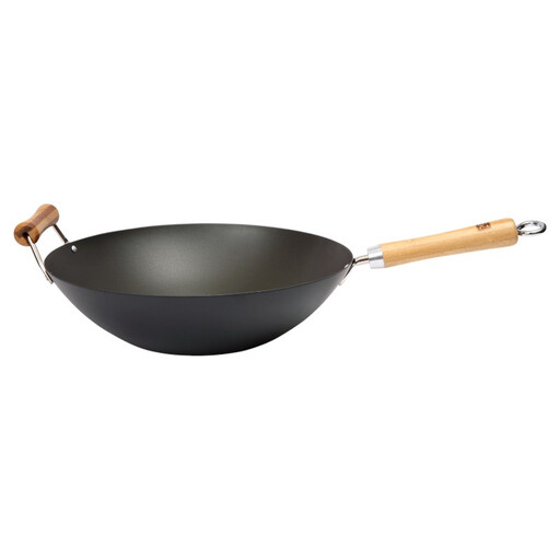 School of Wok 14 英寸 36 cm 预开锅碳钢炒锅