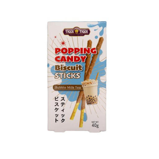 Tiger Tiger Popping Candy Biscuits Sticks Bubble Milk Tea