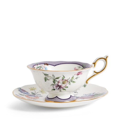 WEDGWOOD Wonderlust Midnight Crane Teetasse & Untertasse