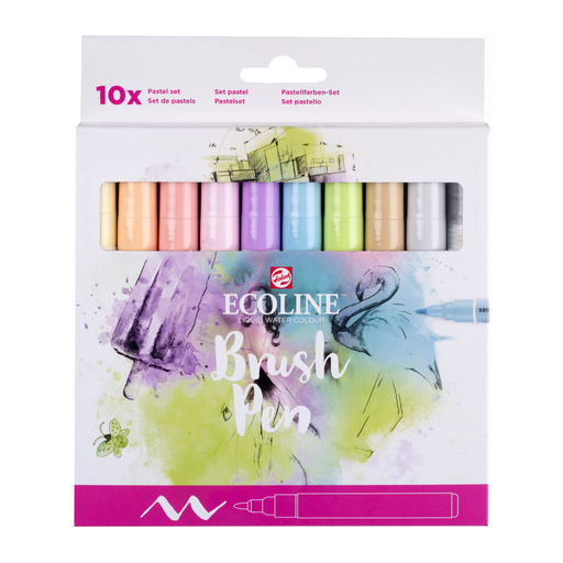 Ecoline Brush Pen Pastel Set 10 colours