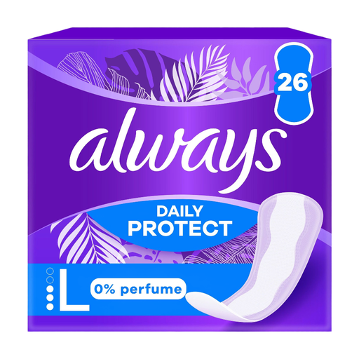 Always Dailies Extra Protect Long Panty Liners 26 Count