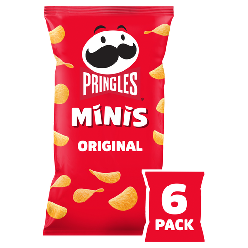 Pringles Minis Original Multipack Crisps, 6 × 20 g