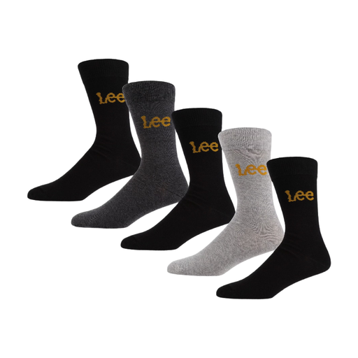 LEE SOCKS DREW-BLACKS/GREY MARL/NAVY/CHARCOAL MARL-37-39