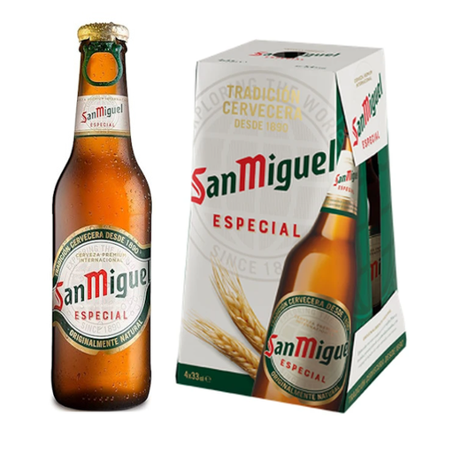 San Miguel, Especial Bier, 5,4% alcohol (4-pack) 4x33cl
