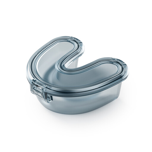 Compact Orthodontic Tray Box for Retainers and Half Dentures