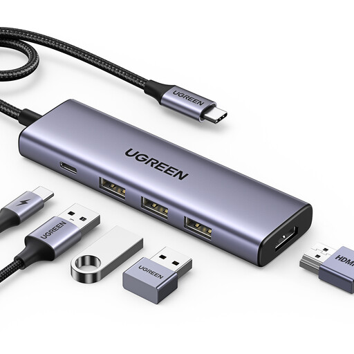 UGREEN USB-C Dock, HDMI, 3x USB 3.0, PD, 4K