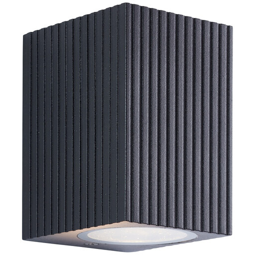 Brilliant Led Outdoor Lamp, Gu10 Socket, 10 X 7 X 8 Cm, Aluminium, Grooved Design