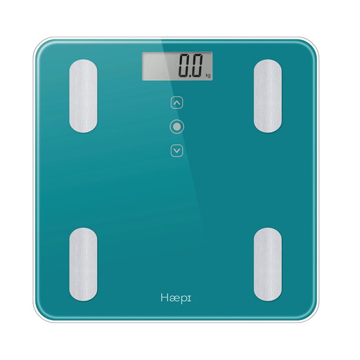 Haepi glass bathroom scale with body analysis