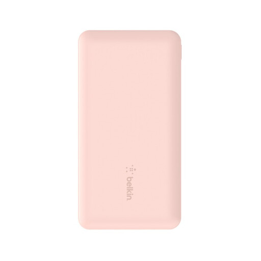 Belkin Power Bank BOOST CHARGE 10,000 mAh with USB-C 15W, Dual USB-A Port, USB-A to USB-C Cable 15 cm, Pink
