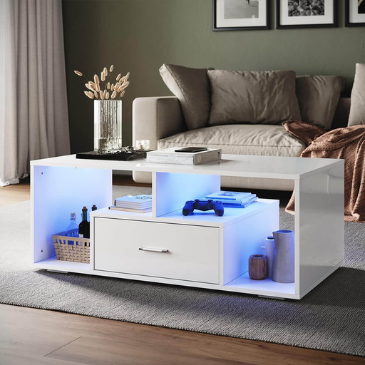 SONNI Coffee Table with LED Lighting