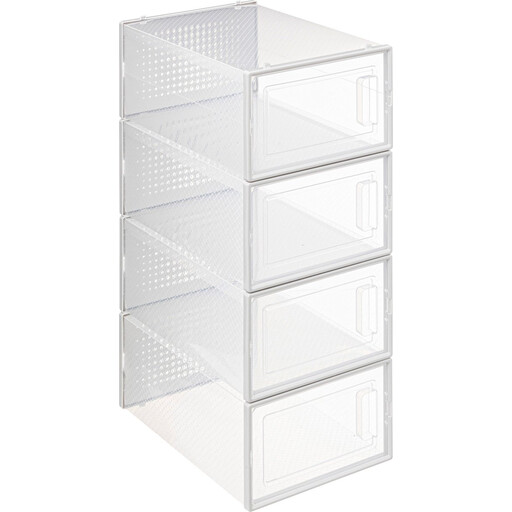 5five Sneaker Storage Box Set - 4 pcs, Transparent