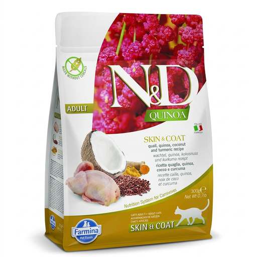 Farmina N&D Quinoa Cat Skin & Coat Quail 300 gr.