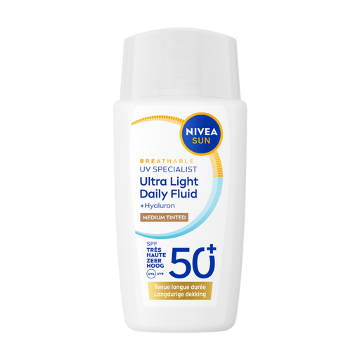 NIVEA SUN UV Face Ultra Light Face Sunscreen - Medium Tinted SPF 50+