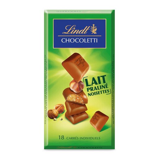 Lindt Chocoletti milk chocolate praline bar, 100 g