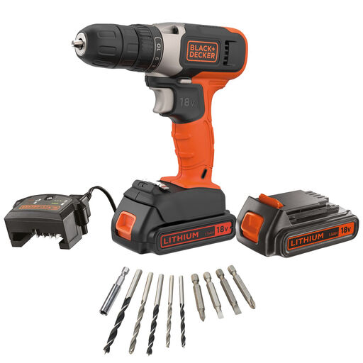 Black + Decker 18V 充电式电钻起子
