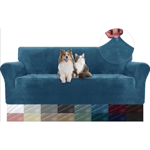 YSTYLE Stretch Sofa Cover Slipcover, 3 Seater, Peacock Blue