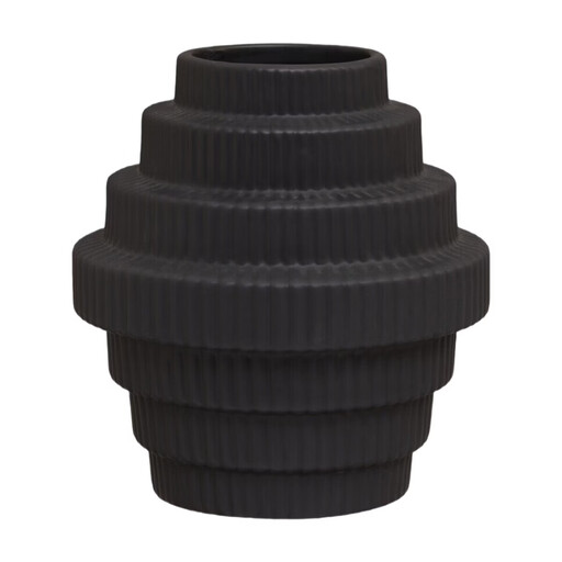 Premier Housewares Fabia Vase in Black, Small