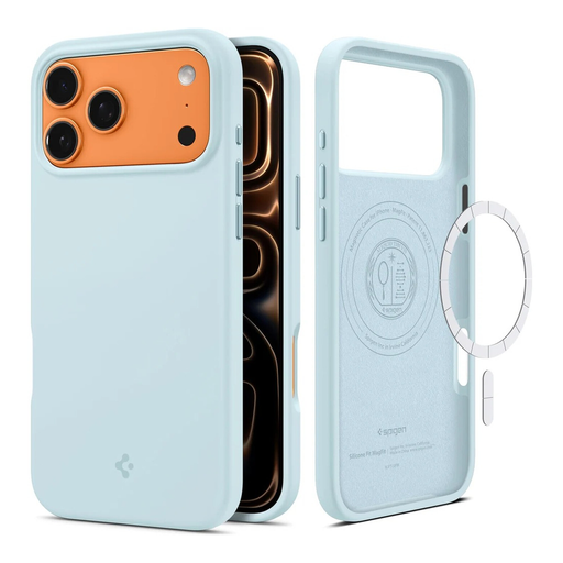 Spigen Silicone Fit MagSafe Case for iPhone 17 Pro Max - Blue