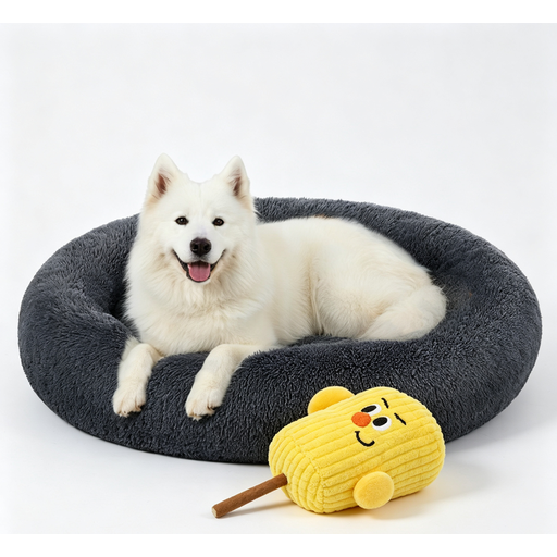 JOYFURNOS Soft Plush Calming Dog Crate Bed, 120 × 20 cm