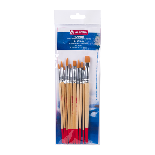 Talens Art Creation Watercolour Brush Set – 10 Polyester Brushes