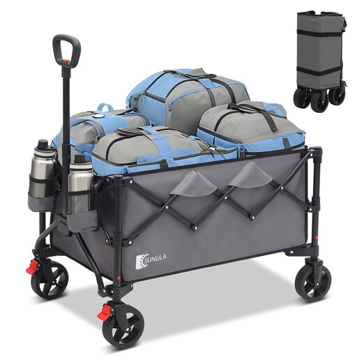 SUNULA Faltbarer Bollerwagen, 120 kg Traglast
