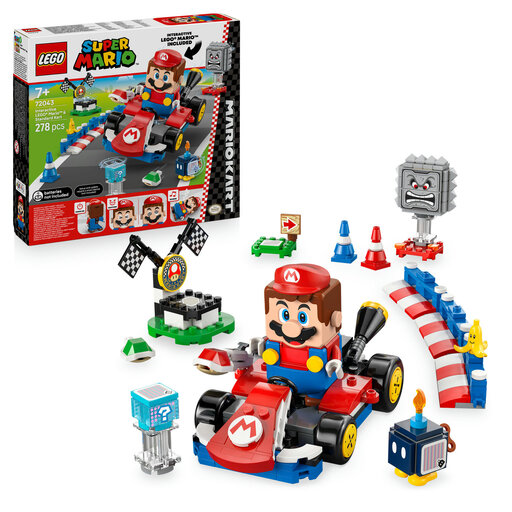 LEGO Super Mario 72043 Mario Kart – Interactive LEGO Mario & Standard Kart