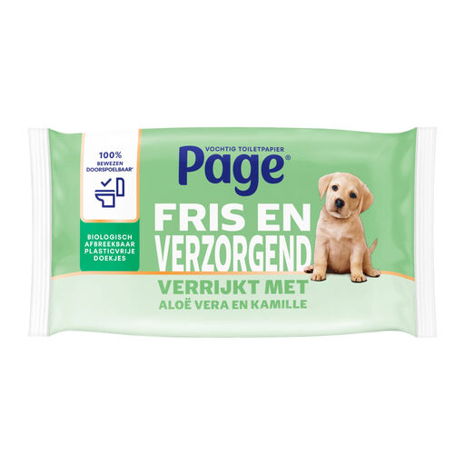 PAGE Moist Toilet Wipes - Fresh & Caring