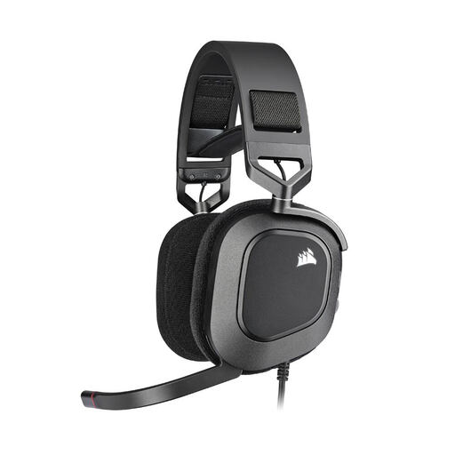 Corsair HS80 RGB USB Gaming Headset Wired (USB) - Flip-to-Mute Mic - Carbon