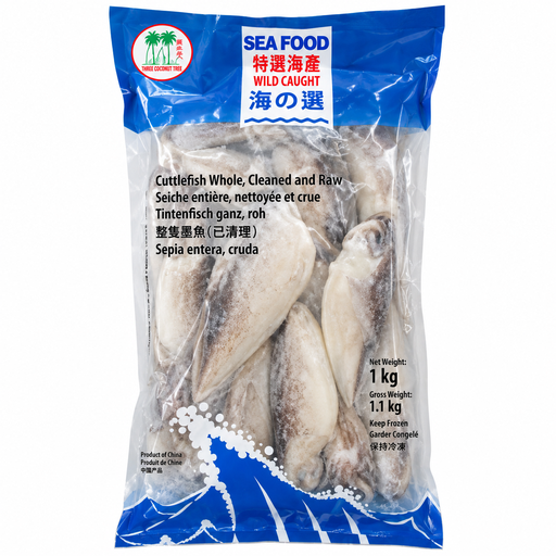 TCT raw frozen Jack mackerel, headless and gutted, 1 kg pack