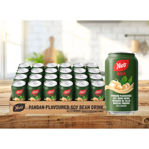 Yeo's Pandan Flavoured Soy Bean Drink 24 x 300ml